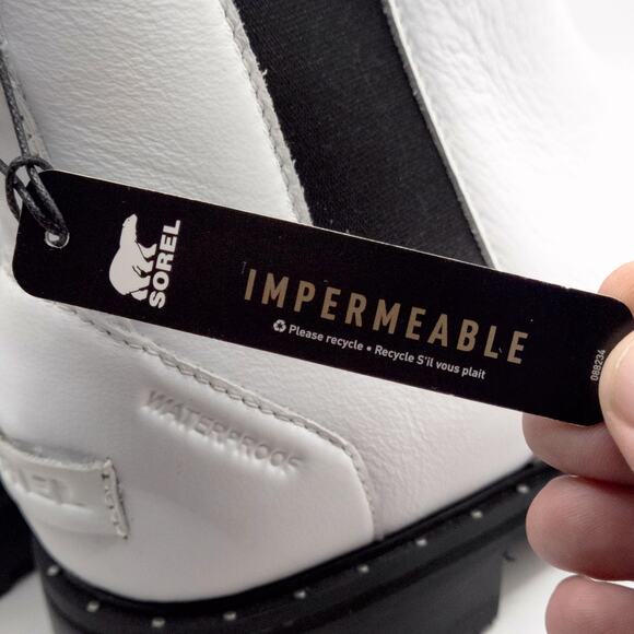 NEW Sorel Women’s Lennox Chelsea Boots White Minimalist Capsule Wardrobe Size 9 - Picture 10 of 12